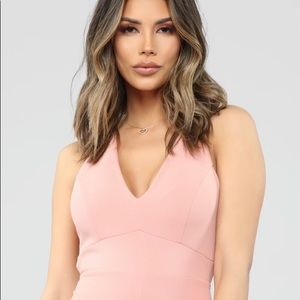 Cross Him Off Jumpsuit - Mauve